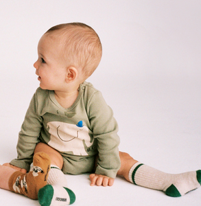 【BABY SUPERSALE50％OFF】Baby The Elephant body ベビーエレファントロンパース　3.6.9.12ｍ（223AB017）