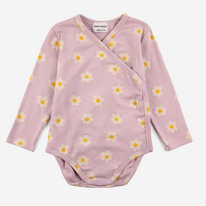 【BABY SUPERSALE50％OFF】Baby Little Flowers all over wrap body　ベビーリトルフラワーロンパース3.9ｍ（223AB026）