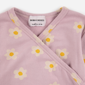 【BABY SUPERSALE50％OFF】Baby Little Flowers all over wrap body　ベビーリトルフラワーロンパース3.9ｍ（223AB026）