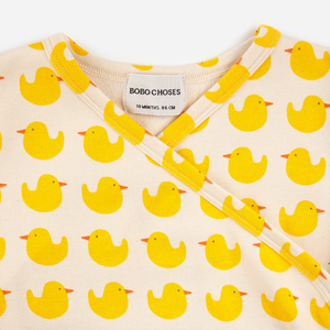 【BABY SUPERSALE50％OFF】Baby Rubber Duck all over wrap bodyベビーラバーダッグロンパース3.9ｍ（223AB027）