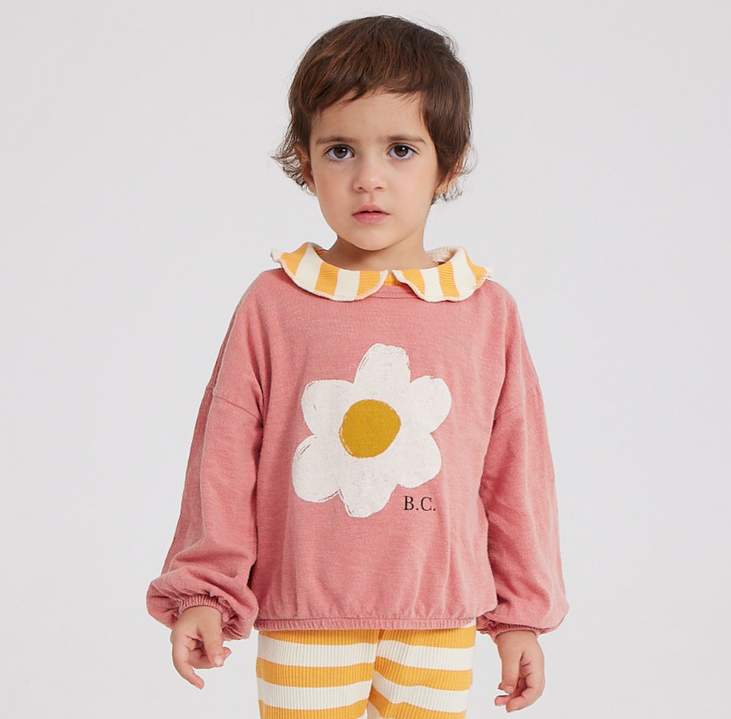 【BABY SUPERSALE 50%OFF】Baby Big Flower girl T-shirt ベビービッグフラワーTシャツ6.12.18m(223AB009)