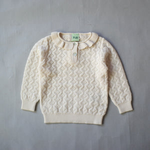 【BABY  SUPERSALE40％OFF】Baby Pointelle blouse(440712981.961)74.80.86cm