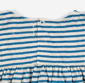 【BABY SUPERSALE 60%OFF】ブルーストライプラッフルドレス 6.12m BlueStripe ruffle dress(123AB093)