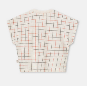 【Lastone!】【BABY  SUPERSALE50％OFF】Plaid crepe baby T-shirts 6.12.24m MICAH216