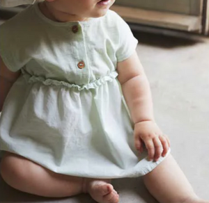 【BABY  SUPERSALE60％OFF】Slub sleeveless baby dress 3.6.12m JODIE205