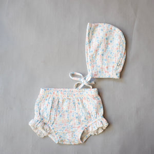 【BABY  SUPERSALE50％OFF】Gauze floral baby bloomers 3.6.9ｍ KITTY217
