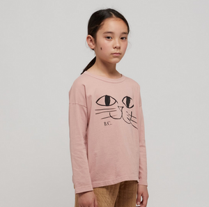 Smiling Cat long sleeve T-shirts（223AC007）2-3.4-5.6-7y