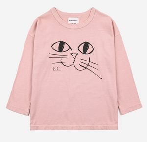 【WINTERSALE 40％OFF】Smiling Cat long sleeve T-shirts スマイリングキャットロングスリーブTシャツ2-3.4-5.6-7y（223AC007）