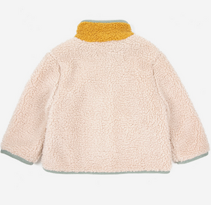 【Lastone！】【BABY SUPERSALE60％OFF】Baby Color Block sheepskin jacket ベビーカラーブロックシープスキンジャケット12.24m(223AB101)