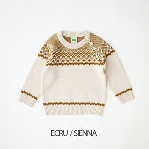【OUTLET SALE】70%off ベビー ノルディック柄 ニット  BABY NORDIC SWEATER (1212,1213)
