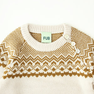 【OUTLET SALE】70%off ベビー ノルディック柄 ニット  BABY NORDIC SWEATER (1212,1213)