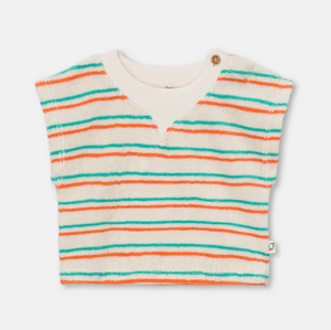 【SUMMER SALE50％OFF】Toweling stripe baby T-shirts 6.12m GABBY213