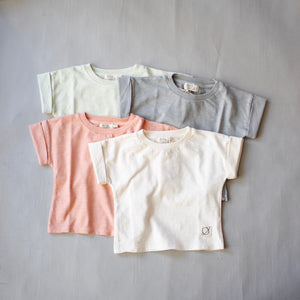 【SUMMER SALE50％OFF】Slub dropped shoulder baby T-shirts 6m KIT205